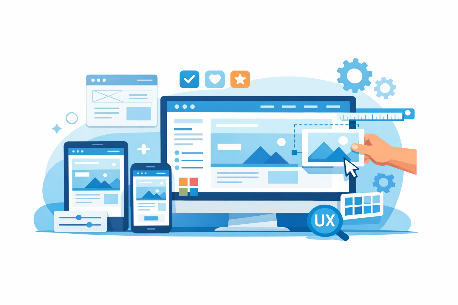 Web development illustration