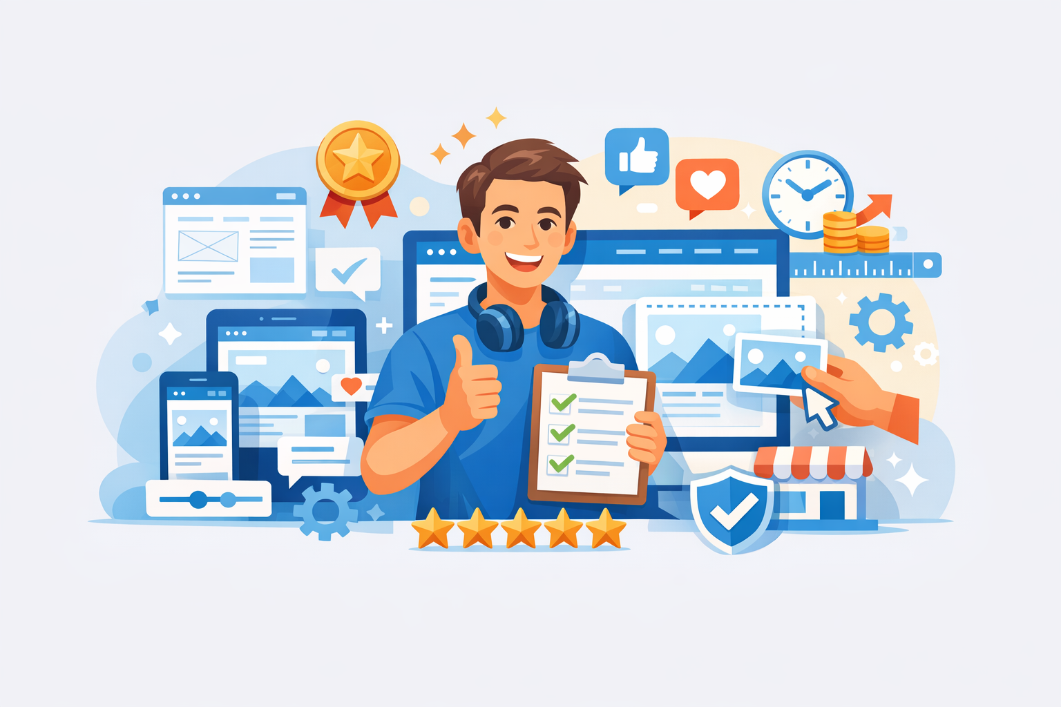 Web development benefits illustration